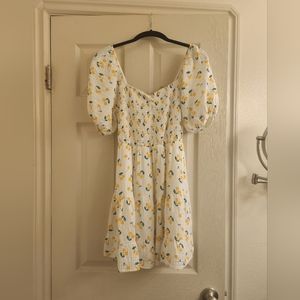 Lemon pattern dress